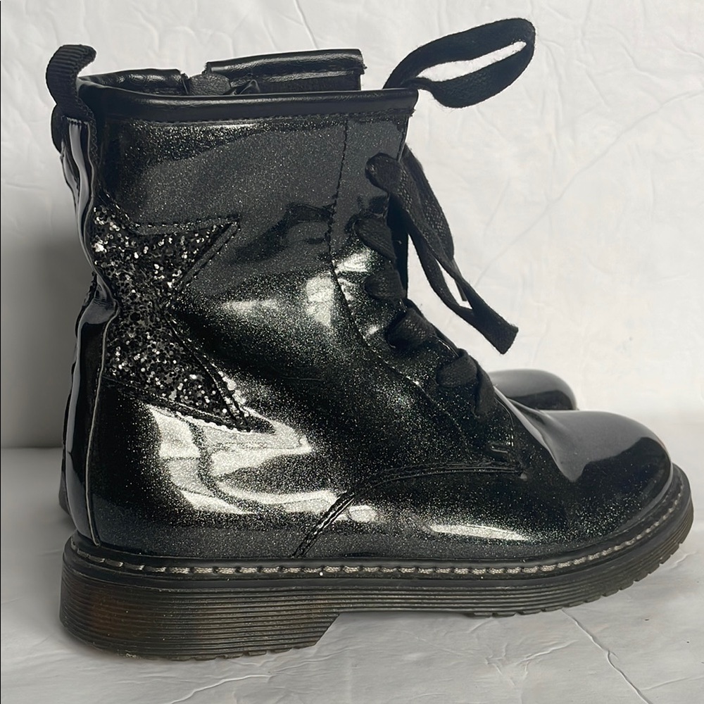 Black Glitter Star Women's Boots